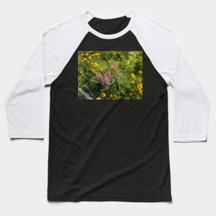 Fireweed and Black Eyed Susans Baseball T-Shirt